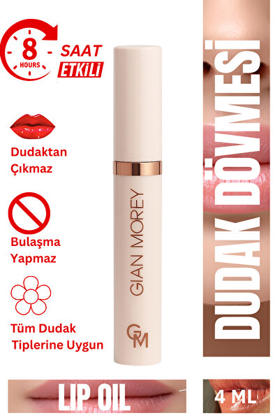 Gian Morey Dudak Dövmesi Lip Oil Soyulabilir Kalıcı Ruj