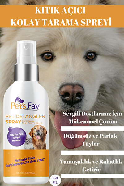 Pets Fav Köpek Kıtık Açıcı Kolay Tarama Spreyi Anında Dolaşıklık Giderme Bakımı & İpeksi Tüy Sağlığı