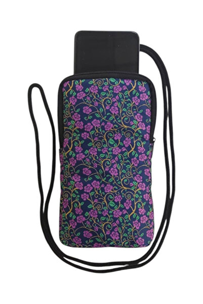 Wallery Bags Desenli Askılı Telefon Çantası – Cüzdan & Boyun Çantası