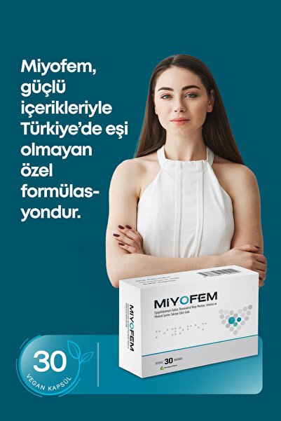 MİYOFEM Miyofem Egcg Reişi Mantarı,resveratrol 30 Kapsül Miyomun Küçülmesine Yardımcıdır