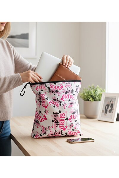 yorni 30x37cm, Super Mom, Su Geçirmez Islak Mayo Çantası, Torbası