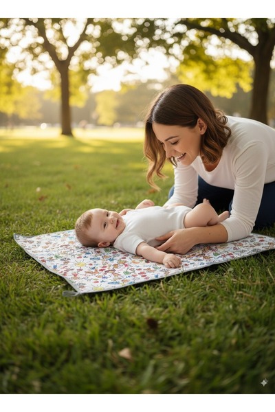 yorni Family, Ikili Set, 45x55cm Sıvı Geçirmez, Askılı, Çok Amaçlı, Bebek Bak...