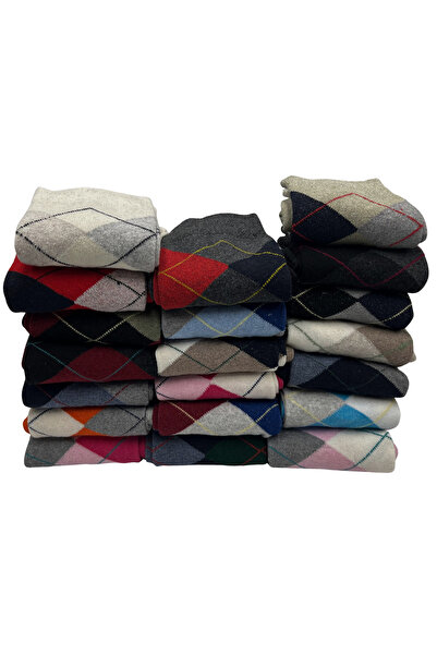 FENRA STUDIO ERKEK İNDİGO BAKLAVA DESENLİ KLASİK ÇORAP