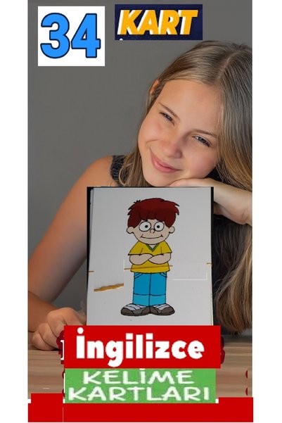 The Kidland Yayınları Illustrated 34-Piece Word Card Set + 7 Pieces of 50 X 70 cm Wall Posters