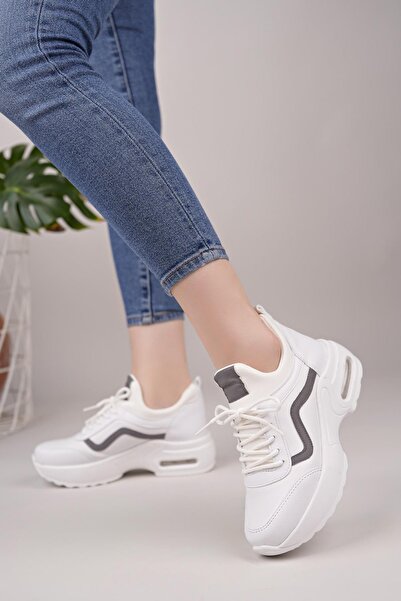 Nesil Shoes Flet 121 Beyaz Air Taban Kadın Sneakers