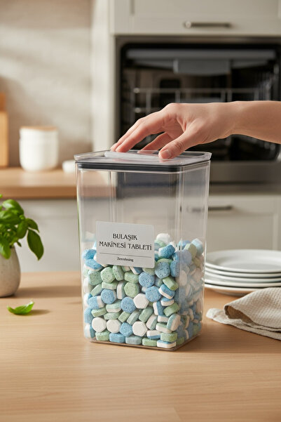 zezedesing Διακοσμητικό Δοχείο Αποθήκευσης 2,9 Λίτρων - (ΤΑΜΠΛΕΤΑ ΠΛΥΝΤΗΡΙΟΥ ΠΙΑΤΩΝ)