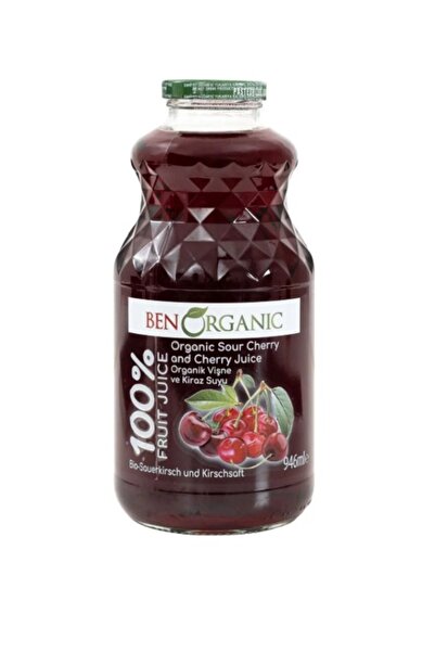 Benorganic %100 Organik Vişne Kiraz Suyu 946 ml | Doğal ve Katkısız