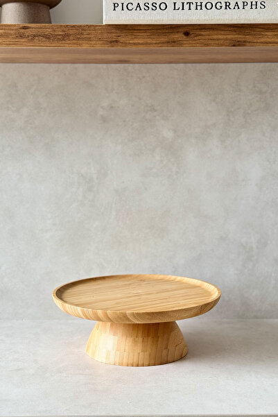 Dekorzdükkan حامل كيك بامبو (28 سم)