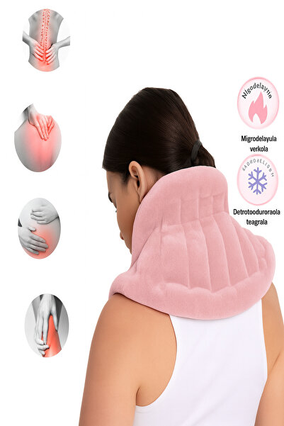 SEVENHİLLS Migrodalgada Isıtılabilen Regl Kemeri,Boyun,Omuzlar,Karın ve Bel için Rahatlatıcı Isıtma Pedi(PEMBE)