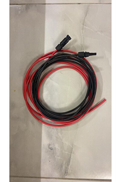 ÖZNUR Öznür Mc4 Soketli Solar (Güneş)Panel Kablo 6mm Set (3metre kırmızı-3met...