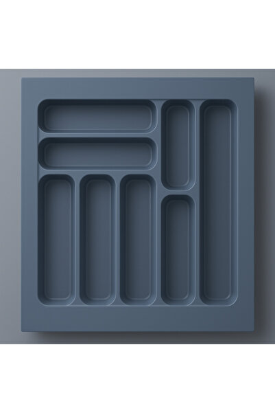 evizmo Cuttable Spoon Holder Inside Drawer 42X49 cm Anthracite Color Adjustab...