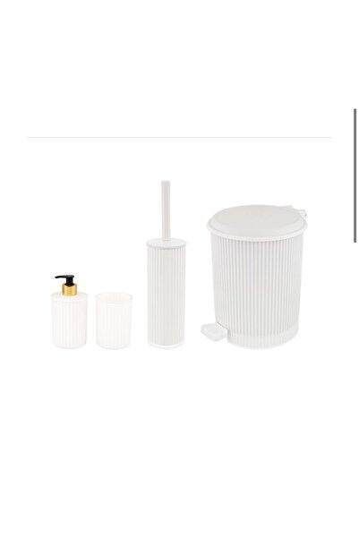 Elif Plastic طقم حمام نوستالجيا مكون من 4 قطع