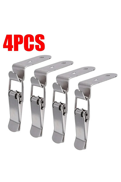 Choice 4 قطع - 105 خطاف حديدي 8/2 قطعة 90 درجة مشبك فم البطة قفل خطافي معدني ...