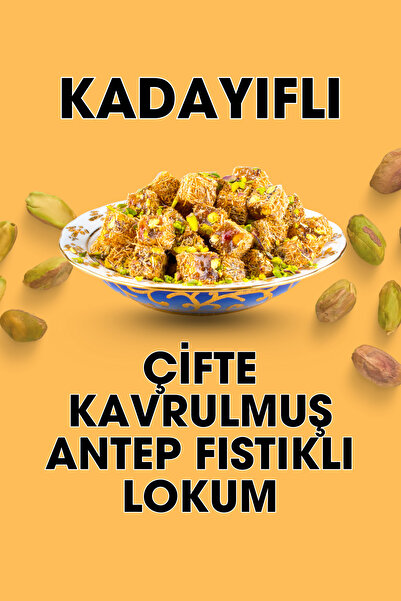 Arı Lokumları 1978 كادايف مطلي بالفستق المحمص المزدوج 1 كجم