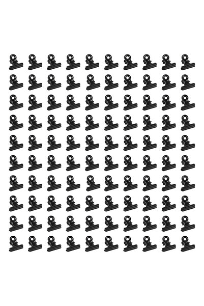 Choice 100 قطعة لمشابك المفصلات المعدنية 10/20/30/50/100 قطعة، مشبك بولدوغ أسود 22 مم مع زنبرك طاقة معدني