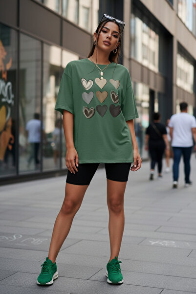 UNCİA OUTDOORS Tricou de bază pentru femei, cu imprimeu oversize, cu imprimeu...