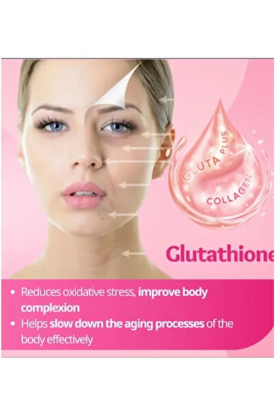 NATUREGLOW كولاجين جلو، فيتامينات تبييض البشرة، مضادة للشيخوخة، بنكهة الفراولة