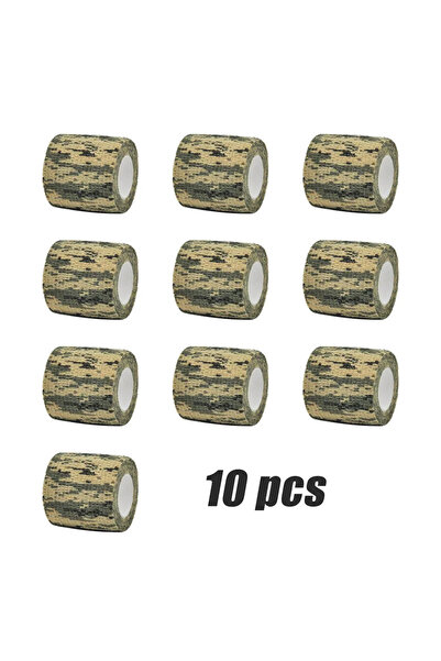 Choice 5 سم × 4.8 متر 10 قطع ACU 6/10 قطع ضمادة شاش مموهة ذاتية اللصق ضمادة م...