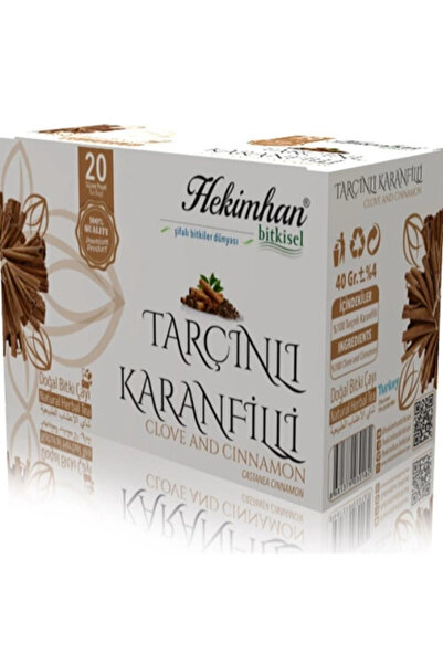 Hekimhan Tarçın Karanfil 20'li Süzen Poşet Çay Sallama Bitki Çay, Demleme Bitki Çayı