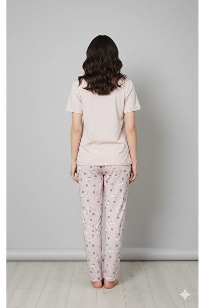 Over Sleep by Poleren Set de pijamale pentru femei cu mâneci scurte din țesătură Marla