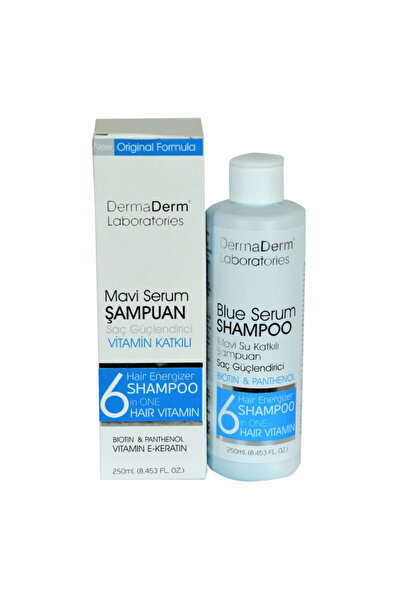 DermaDerm Mavi Serum Şampuanı Saç Güçlendirici (biotin Panthenol Vitamin E-keratin) 250 ml