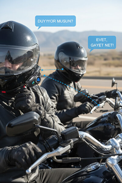 Wair Teknoloji Q28-2X Kameralı Motosiklet Kask Bluetooth İnterkom Su Geçirmez 1080P HD Sürüş Kaydedici