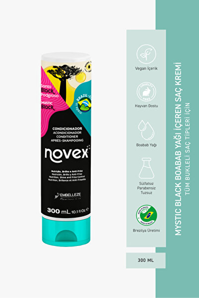 NOVEX Mystic Black - Yıpranmış Kuru Saçlar Için Saç Uçlarını Onarıcı Saç Krem...