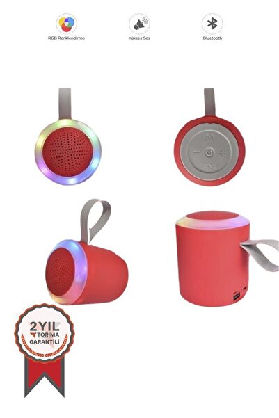 Torima Bluetooth Hoparlör SD USB Destekli D24 Kırmızı