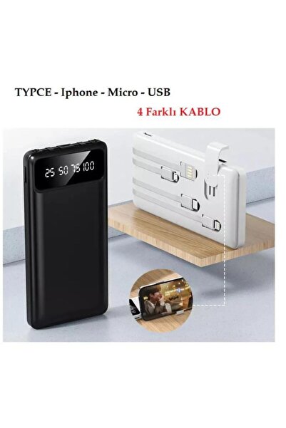 Torima TRM-1011 Beyaz 4 Çıkışlı 10.000 Mah Powerbank