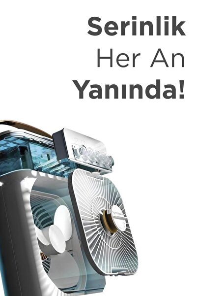 Torima F-17 Mavi Mini Kablolu Masaüstü Hava Nemlendirici Fan Vantilatör