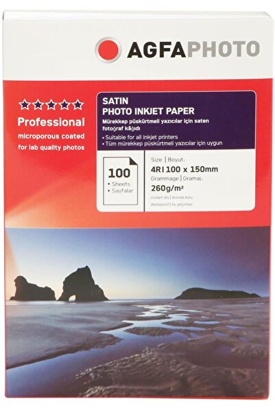 AgfaPhoto Hârtie foto 100 bucăți (10X15) Hârtie pentru imprimantă cu jet de c...