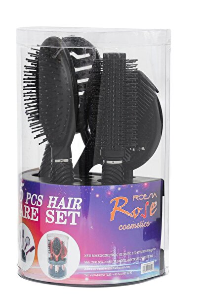 Roesıa Rose Cosmetics Rose Standlı 5 Parça Professıonel Tarak Seti