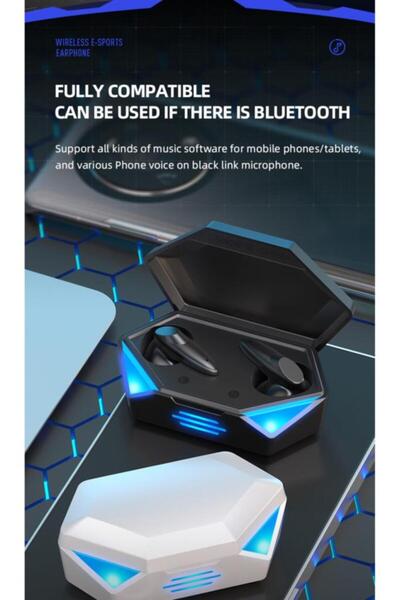 Torima Oyuncu Kulaklığı Kablosuz Kulakiçi Rgb Işıklı Çift Mikrofonlu 3 Modlu Bluetooth 5.2 Tg-g20