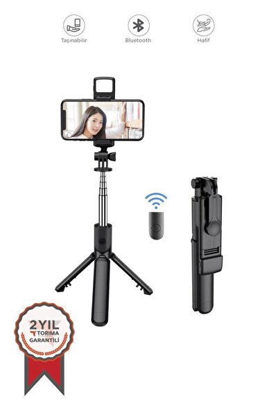 Torima Tripod Kumandalı Kablosuz Selfie Çubuğu S03 Siyah