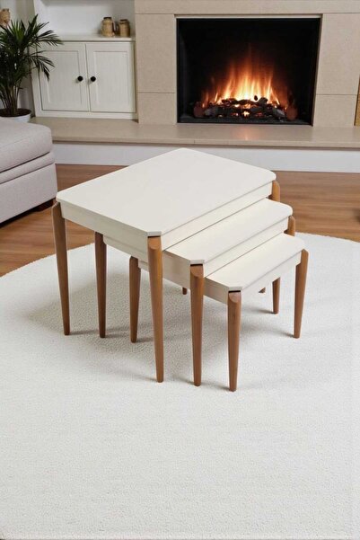 Akabesan Aksesuar Hira Serisi Dikdörtgen Tasarım Kayın Ağacından Üst Kalite K...