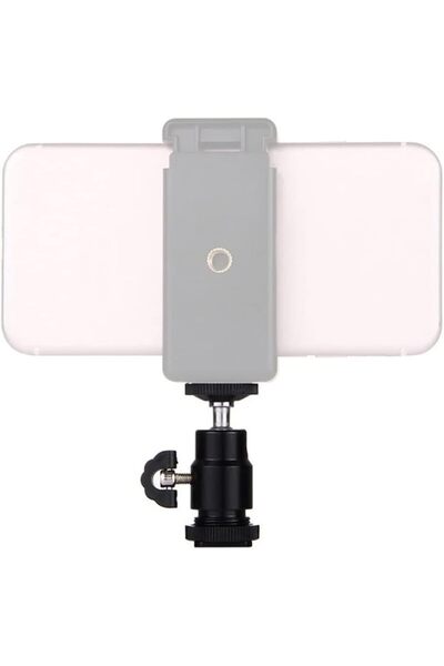 Coverzone Telefon Tripod Tutucu Başlık + Tripod 90 Derece Yönlendirme Aparatı 360 Derece Dönebilen Başlık