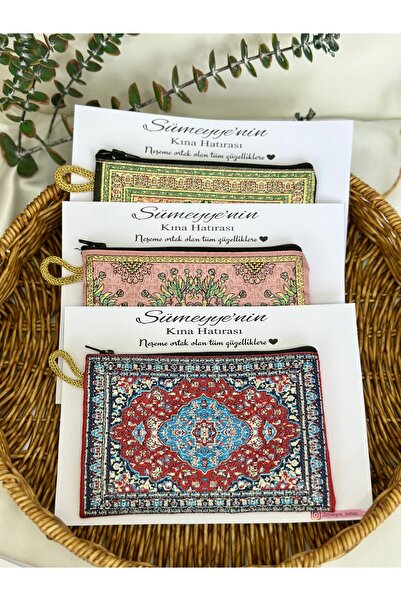 zeyneps 50 Adet Kına Hediyelik Kartlı Etnik Desen Cüzdan