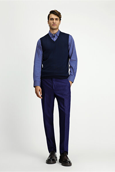 Kiğılı V yaka süveter triko