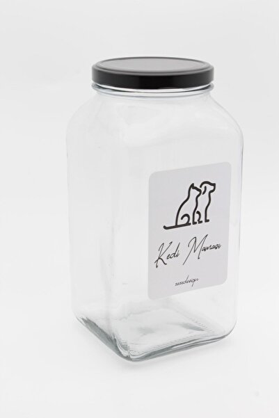 zezedesing Cat Food Storage Container Glass 3 Liters