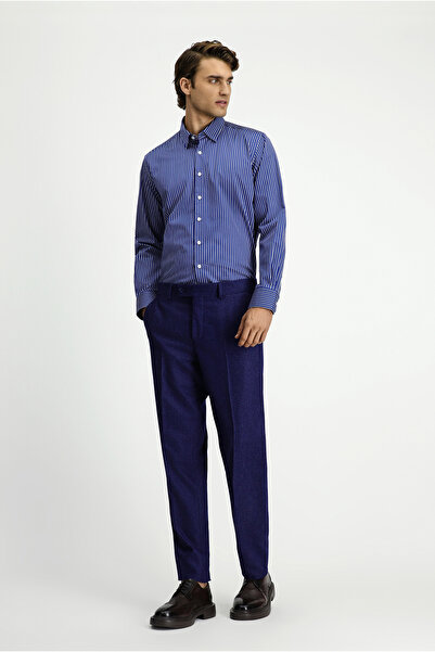 Kiğılı Класичні штани з вовняної фланелі з регулярним кроєм