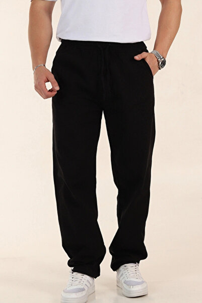 EXSPORT Ανδρική μαύρη ίσια φούτερ