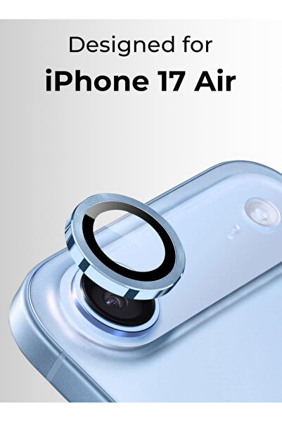 Glassology واقي عدسة الكاميرا متوافق مع iPhone 17 Air Blue مقاوم للخدش، شفاف ...