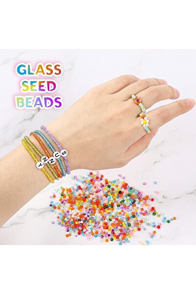 Yelajoy 3300 PCS Letter Beads and Pony Beads for Jewelry Making,24-Grid Seed Beads Kit,for DIY Art Crafts