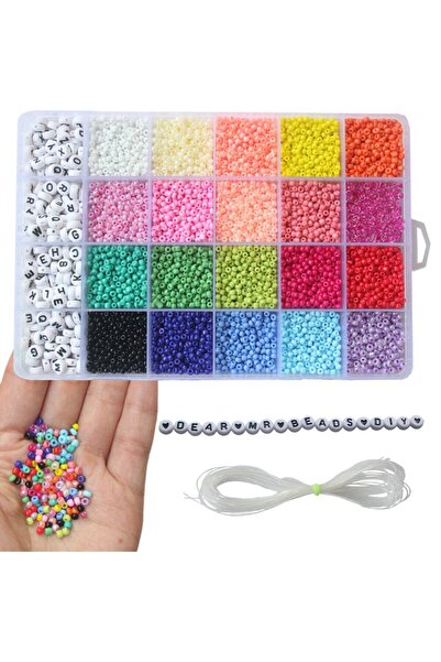 Yelajoy 3300 PCS Letter Beads and Pony Beads for Jewelry Making,24-Grid Seed Beads Kit,for DIY Art Crafts