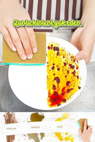 grimorlife 10 Pieces Natural Fiber Sisal Corrugated Dish Sponge - Special Textured Pinterest Kitchen Cleaning Sponge