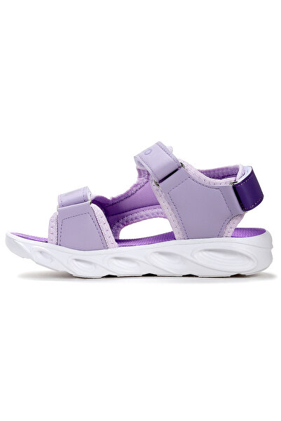 Kiko Kids Unicorn Günlük Işıklı Cırtlı Kız Çocuk Sandalet Ayakkabı