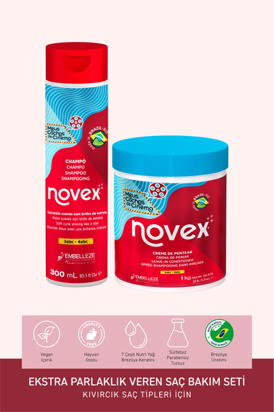 NOVEX Movie Star - Ekstra Parlaklık Veren Bukle Belirginleştirici Şampuan 300...