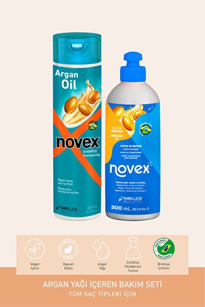 NOVEX Argan Oil - Yıpranmış Ve Işlem Görmüş Saçlar Için Şampuan Durulanmayan ...