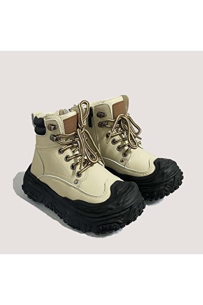 Guja Çocuk Casual Fermuarlı Bot 24K662 - Bej - 36