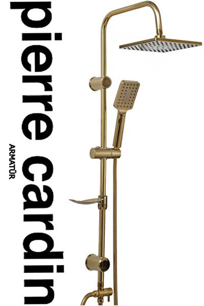 Pierre Cardin Dorado Rain Duş Sistemi Altın – Yağmur Başlıklı Duş Sistemi
